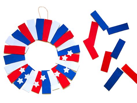 Easy Paper July Th Wreath Craft Our Kid Things