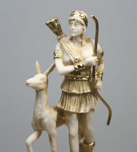 Amazon.com: Greek Roman Goddess Artemis Diana Alabaster Statue ...