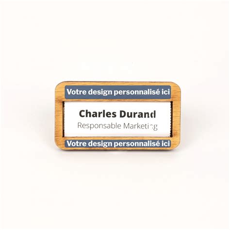 Badge Nominatif En Bois GiftsForChange