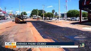 CETV 1ª Edição Juazeiro do Norte Trecho da avenida Padre Cícero é