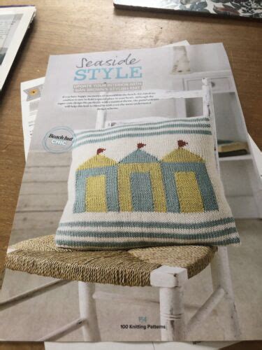 Seaside Beach Hut Cushion Knitting Pattern Sian Brown Cushion Cover