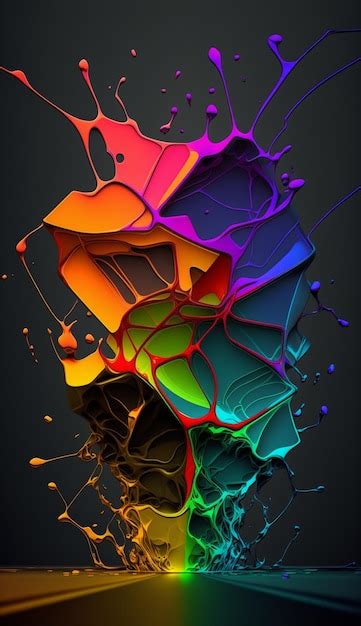 Premium AI Image | A colorful background with a splash of paint.