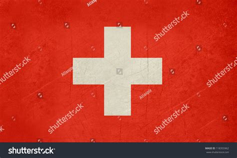 Grunge Sovereign State Flag Of Country Of Switzerland In Official ...