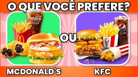 O Que Voc Prefere Edi O Comidas Jogo Das Escolhas Youtube