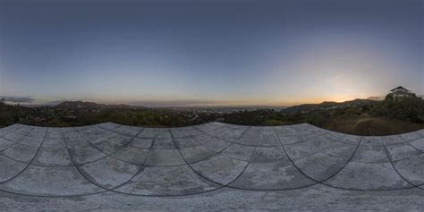 Los Angeles Skyline at Dusk: A View of Mountains and Cityscape - HDRi ...