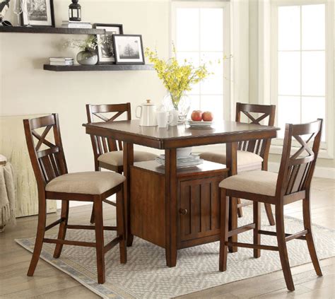 Furniture Of America CM3037PT 5PC 5 Pc Arlington Brown Cherry Finish