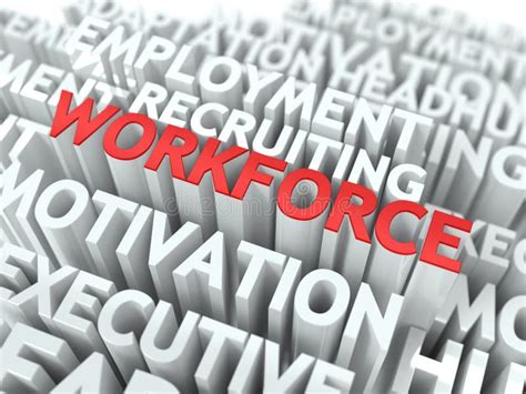 Workforce Wordcloud Concept Stock Illustration Illustration Of