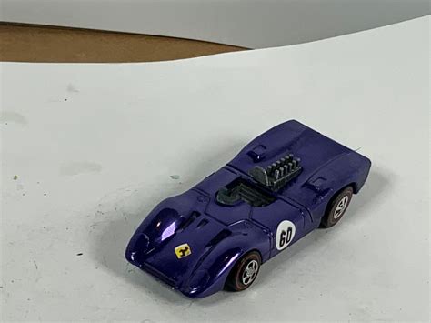 Restored Hot Wheels Redline 1970 Ferrari 312p Purple 4653028067