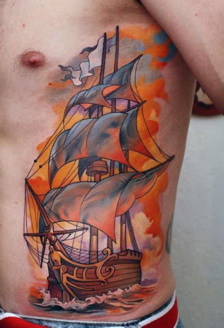 Pirate Ship Tattoos Designs, Ideas and Meaning | Tattoos For You