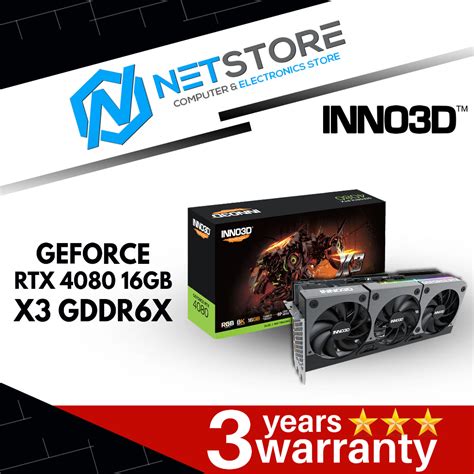 Inno3d Geforce Rtx 4080 16gb X3 Gddr6x N40803 166x 187049n Shopee