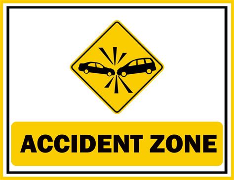 Accident Zone Traffic Rules Ahead Sign