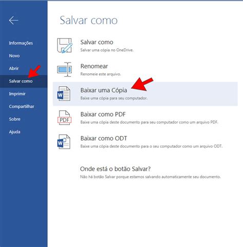 Salvar Um Documento Do Word Online No Computador