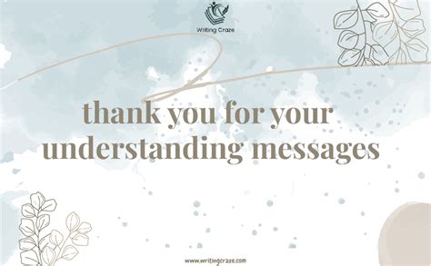 95+ Crafting Thank You for Your Understanding Messages