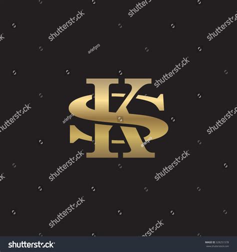 Letter S K Monogram Golden Logo Stock Vector Royalty Free 328251578