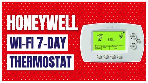 Honeywell Home Wi Fi 7 Day Programmable Thermostat Rth6580wf Youtube