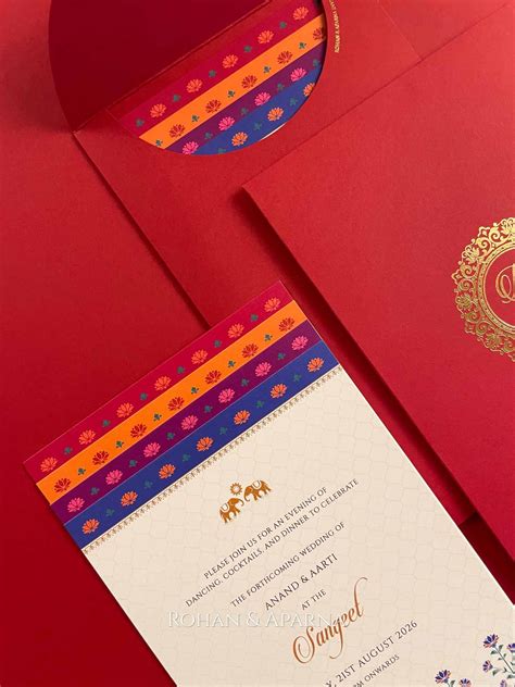 Mughal Garden Tiered Indian Wedding Card By Rohan Aparna