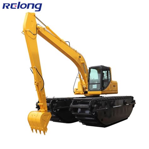 Hot Sale Amphibious Excavator With Side Pontoon And Spud For