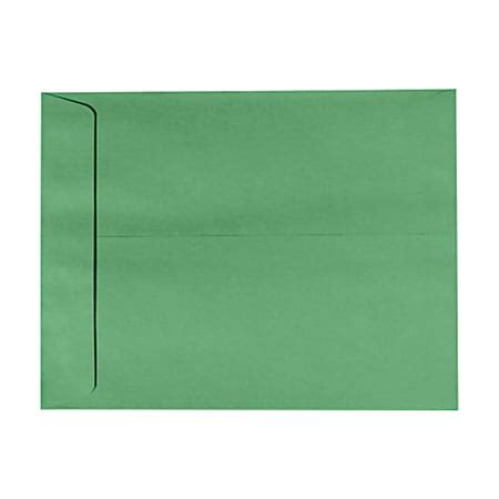 LUX Open End 9 X 12 Envelopes Peel Press Closure Holiday Green Pack Of