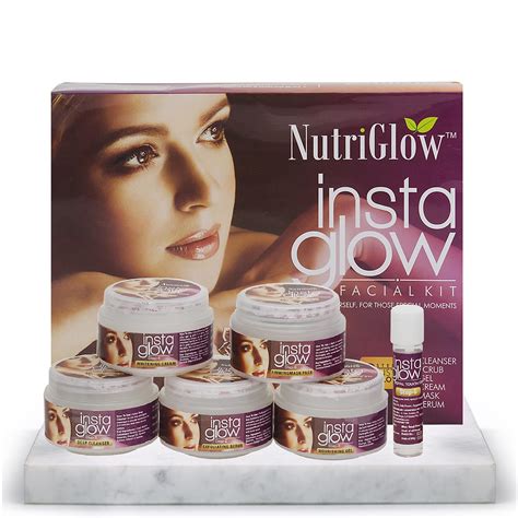 Nutriglow Insta Glow Facial Kit 6 Pieces Skin Care Set With Deep