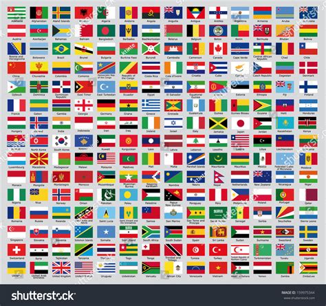 Flags Countries New World Stock Vector (Royalty Free) 159975344 | Shutterstock