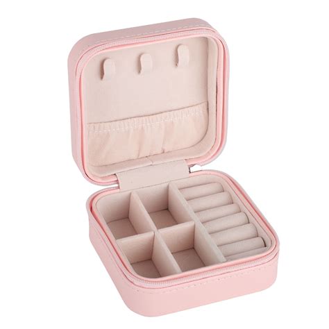 Tsv Small Jewelry Box Portable Travel Jewelry Organizer Mini Display