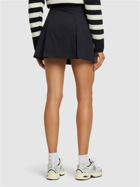 Sporty Rich Serif Logo Double Pleated Skirt Sporty Rich