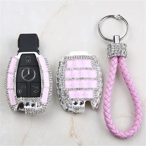 Mercedes Benz Crystal Car Key Holder With Rhinestones Bling