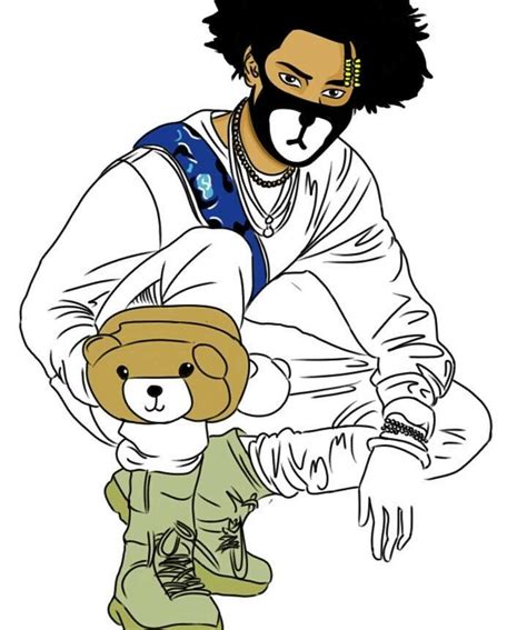 Pin By Jay Wilson On Cartoons Rapper Art Ayo Teo Trill Art