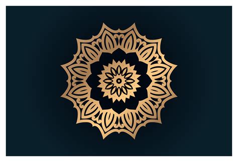 Premiume Gold Floral Mandala Arabesque Graphic By Tanvir Enayet