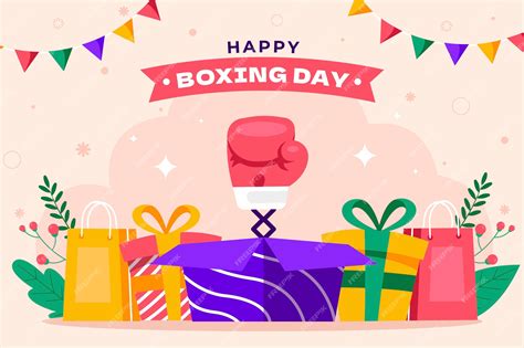 Premium Vector | Flat background for boxing day shopping and sales