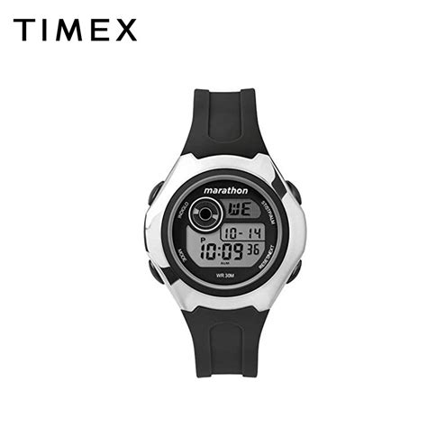 Timex Marathon Black Rubber Digital Watch For Women Tw M Sports