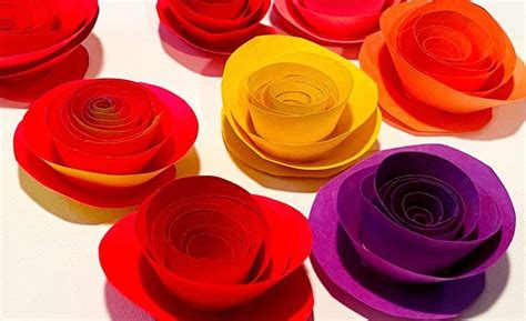 How To Make Rolled Paper Rose Paper Roses Rolled Paper Paper