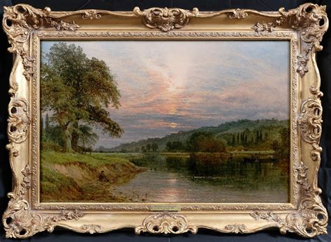 Henry Dawson - The Thames near Runnymede - 19th Century Exhibition Oil