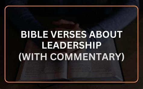 21 Important Bible Verses About Leadership (With Commentary ...