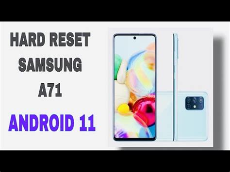 Comment réinitialiser le Samsung Galaxy A71 HARD RESET YouTube