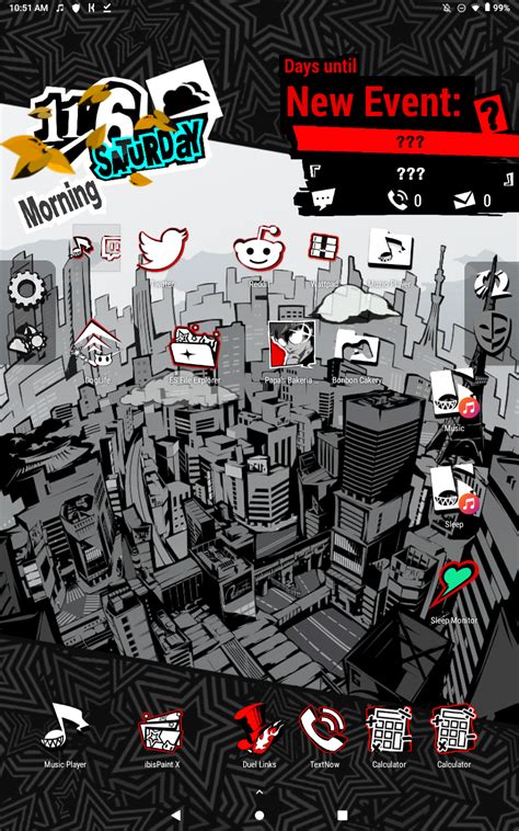 Finally Figured Out How To Get The Persona 5 Home Screen Very Proud Of