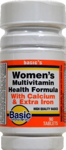 Basic Womens Multi Vitamin Health Formula With Calcium And Extra Iron