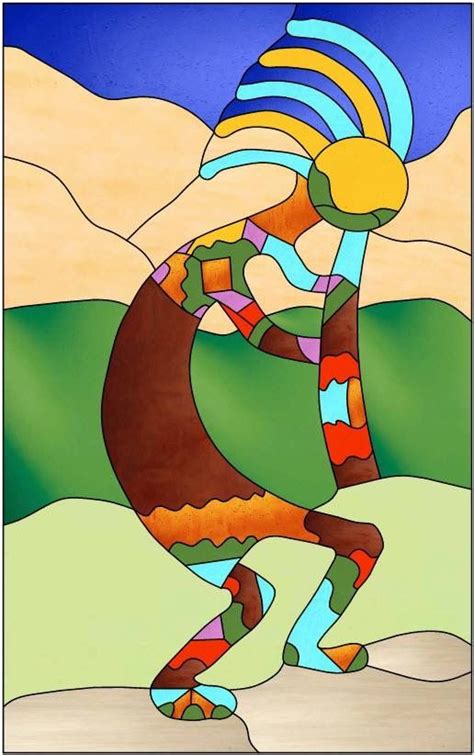 Pin By Vicky True Baker On Stained Glass Kokopelli Kokopelli Wall