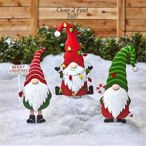 Honeeladyy Outdoor Christmas Decorations Pcs Christmas Yard Stakes