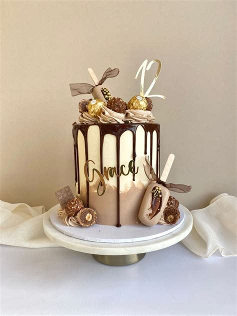 Ferrero Rocher Drip Cake In 2024 Chocolate Cake Decoration Cake