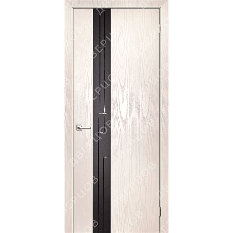 Межкомнатная дверь шпон Лабиринт 1 ясень белый остеклённая – купить в ...