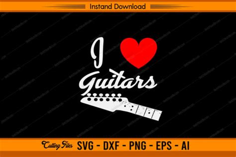 I Love Guitars Graphic By Sketchbundle · Creative Fabrica