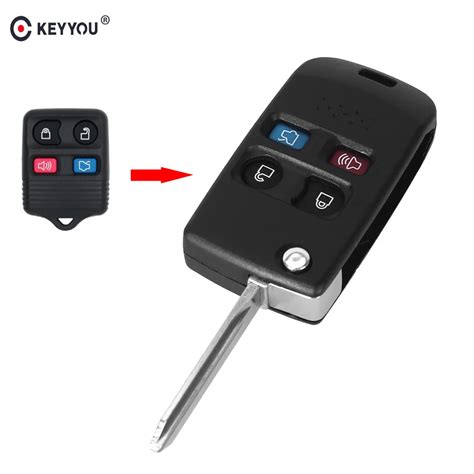 Keyyou Carcasa De Llave De Coche Remota Con Tapa Plegable Modificada