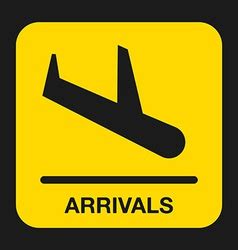 Airport signs Royalty Free Vector Image - VectorStock