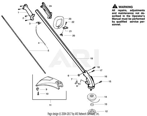 Poulan Pl25 Gas Trimmer Type 1 Parts Diagram For Handle Chassis And Bar Assembly