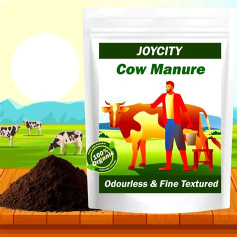 Joycity Organic Cow Dung Manure For Plants Kg I Fertilizers For