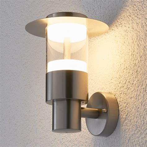 L Mpara Pared Exterior Anouk Acero Inox Con Led Lampara Es