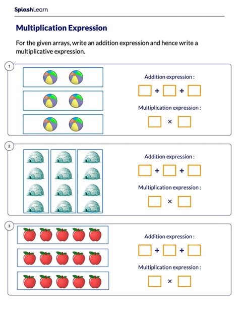 Multiplication Worksheets for Kids Online - SplashLearn