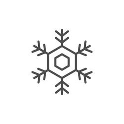 Winter Wonder Snowflake Icon Royalty Free Vector Image