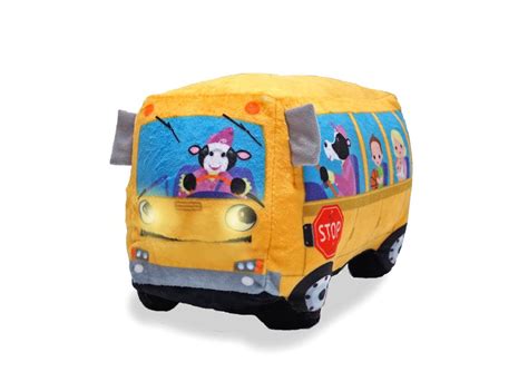 Cuddle Barn | Wheelie 8" School Bus Singing Stuffed Animal Plush Toy ...